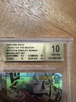 🔥One Piece Jewelry Bonney Legacy of the Master Manga Alt Art OP12-118 BGS 10🔥 - Image 2
