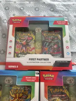 3 x Pokemon TCG First Partner Illustration Collection Series 2 Box NO PROMO CARD - Image 4