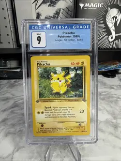 CGC 9 MINT Pikachu 1999 Jungle 1st Edition 60/64 Pokemon Card - Image 1