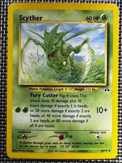 Scyther Neo Discovery 46/75 Pokemon Card - Image 1