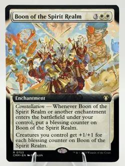 Boon of the Spirit Realm EXTENDED ART 0753 CMM Commander Masters 2023 MTG NM - Image 1
