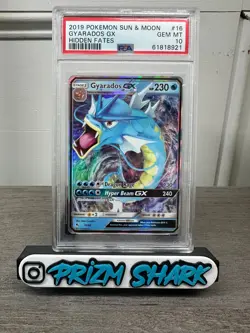 2019 Pokemon Sun & Moon Hidden Fates Gyarados GX #16 PSA 10 Gem Mint - Image 1
