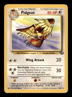 Pidgeot 24/64 Rare Jungle Pokemon Unlimited Damaged - Image 1