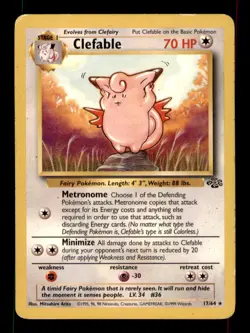 Clefable 17/64 Rare Jungle Pokemon Unlimited Heavily Played - Image 1