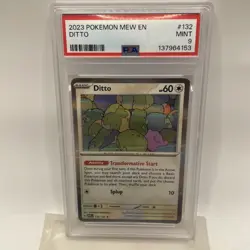 2023 POKEMON MEW EN-151 #132 DITTO PSA 9 - Image 1