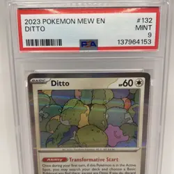 2023 POKEMON MEW EN-151 #132 DITTO PSA 9 - Image 2
