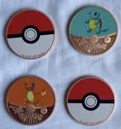 Pokemon TCG 4-Coin Set 1 oz .999 Copper Embossed Gengar Charmander +2 - Image 3