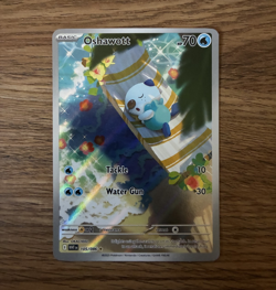 Pokemon TCG Oshawott 105/086 SV White Flare Illustration Rare Holo ENG 2025 - Image 1