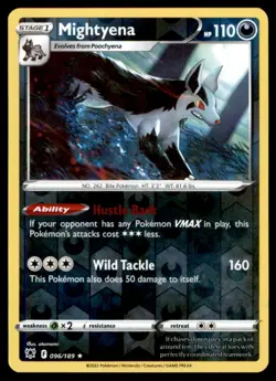Mightyena 096/189 Rare Astral Radiance Pokemon Reverse Holo Lightly Played - Image 1