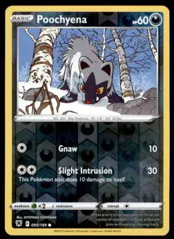 Poochyena 095/189 Common Astral Radiance Pokemon Reverse Holo Lightly Played - Image 1