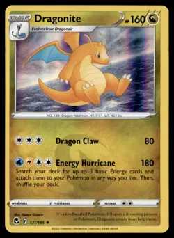 Dragonite 131/195 Holo Rare Silver Tempest Holo Near Mint - Image 1