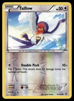 Taillow 70/108 Common Roaring Skies Reverse Holo Moderately Played - Image 1
