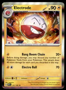 Electrode 101/165 Rare 151 Pokemon Holo Near Mint - Image 1