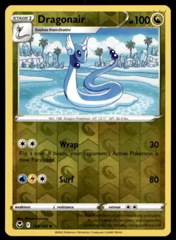 Dragonair 130/195 Uncommon Silver Tempest Pokemon Reverse Holo Lightly Played - Image 1
