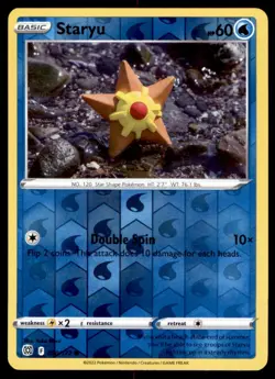 Staryu 030/172 Common Brilliant Stars Pokemon Reverse Holo Near Mint Yuka Morii - Image 1