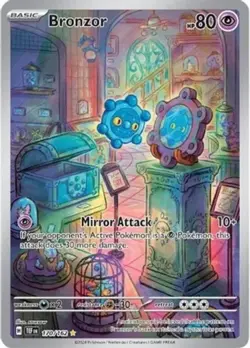 NM-Mint Bronzor - 170/162 - Illustration Rare Pokemon Temporal Forces - Image 1