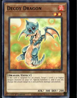 Yu-Gi-Oh! Decoy Dragon LDS2-EN003 1st Edition Non Holo - Image 1