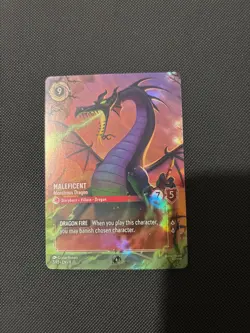 Disney Lorcana Maleficent Monstrous Dragon 5/P3 Foil Top 8 Promo — NM - Image 1