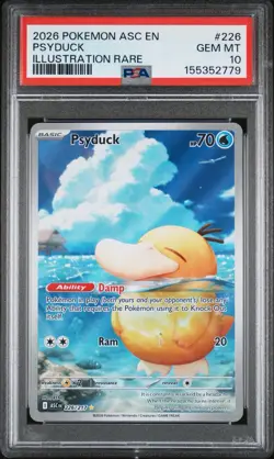 2026 POKEMON ASC EN-ASCENDED HEROES ILLUSTRATION RARE #226 PSYDUCK PSA 10 - Image 1