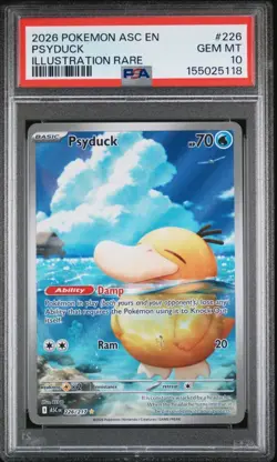 2026 POKEMON ASC EN-ASCENDED HEROES ILLUSTRATION RARE #226 PSYDUCK PSA 10 - Image 1