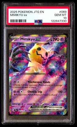 PSA 10 Mimikyu EX 069 Pokemon Jtg En Journey Together 2025 - Image 1
