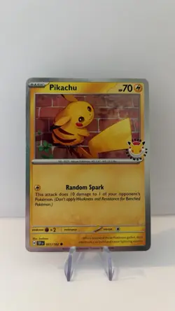 Pikachu 051/162 | 30th Anniversary Promo | 2026 Pokemon Day Holo STAMPED Card - Image 1