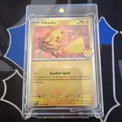 Pikachu 051 /162 - Stamped 2026 Pokemon Day 30th Anniversary Promo Cosmos Holo - Image 1