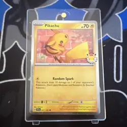 Pikachu 051 /162 - Stamped 2026 Pokemon Day 30th Anniversary Promo Cosmos Holo - Image 3
