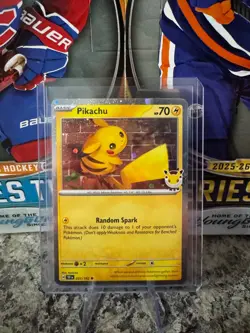 2026 Pikachu 051/162 Pokemon Day 30th Anniversary Stamped Promo TCG Cosmo Holo - Image 1