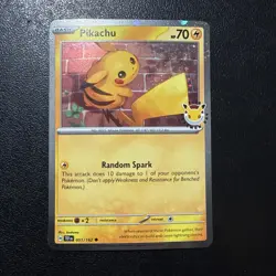 Pokemon Pikachu 2026 Pokemon Day Holo 30th Anniversary Stamped Promo 051/162 MP - Image 1