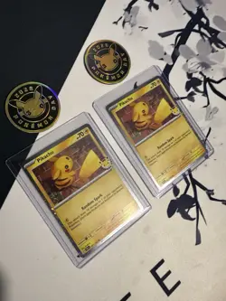 2026 Pikachu 051/162 Pokemon Day 30th Anniversary Stamped Promo (x1 Swirl Holo). - Image 3