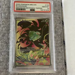 PSA 10 Bulbasaur 133/132 Stamped Box Topper Promo Pokemon Mega Evolution Base - Image 1