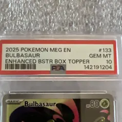 PSA 10 Bulbasaur 133/132 Stamped Box Topper Promo Pokemon Mega Evolution Base - Image 5
