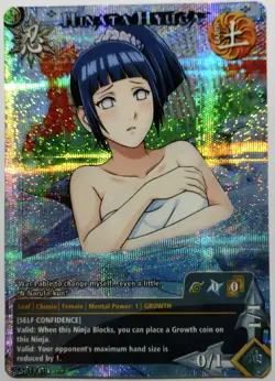 Carte Naruto TCG CCG Collectible Card Game Foil neuf Prism 365 Hinata Hyuga - Image 1