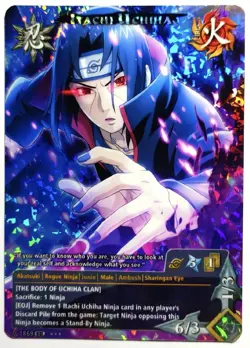 Carte Naruto TCG CCG Collectible Card Game Foil neuf Prism 346 Itachi Uchiha - Image 1