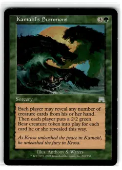 MTG Magic The Gathering Kamahl's Summons Uncommon Heavily Played - Image 1