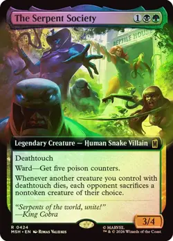 The Serpent Society Foil Extended Art Marvel Super Heroes NM MTG - Image 1