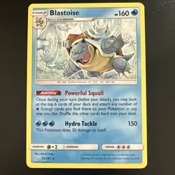 Pokemon Blastoise 25/181 Rare Regular Stage 2 HP160 Hydro Tackle Team Up - Image 1