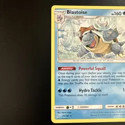 Pokemon Blastoise 25/181 Rare Regular Stage 2 HP160 Hydro Tackle Team Up - Image 3