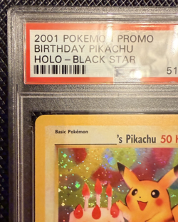 PSA 9 Birthday Pikachu #24 Black Star Promo Holo WOTC Pokemon 2000 Mint - Image 2