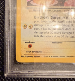 PSA 9 Birthday Pikachu #24 Black Star Promo Holo WOTC Pokemon 2000 Mint - Image 5