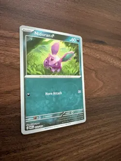 Nidoran M 032/165 Common 151 Pokemon Reverse Holo Near Mint - Image 3