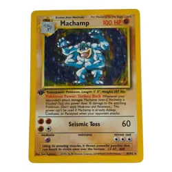 1999 Pokemon Base Set Machamp 8/102 Holo 1st Edition - Image 1