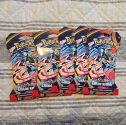 Pokemon Chaos Rising Sleeved Booster Pack Only Greninja Art Pokemon - LOT OF 5 - Image 1