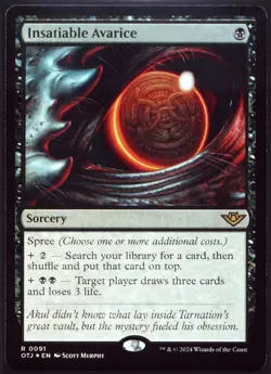Insatiable Avarice - 91 Foil MTG OTJ - Image 1