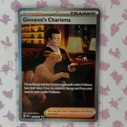 Pokemon TCG 151 Full Art Trainer Giovanni's Charisma 204/165 - Image 1