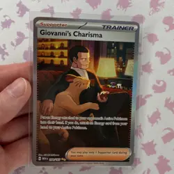 Pokemon TCG 151 Full Art Trainer Giovanni's Charisma 204/165 - Image 3