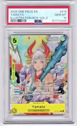 2025 ONE PIECE PROMOS ILLUSTRATION BOX VOL.2 #016 YAMATO PSA 10 - Image 1
