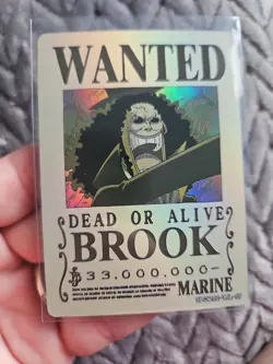 Brook One Piece Wanted Dead or Alive Card OPO1202-TJL-09 Holo - Image 1
