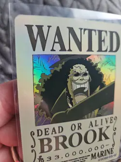 Brook One Piece Wanted Dead or Alive Card OPO1202-TJL-09 Holo - Image 2
